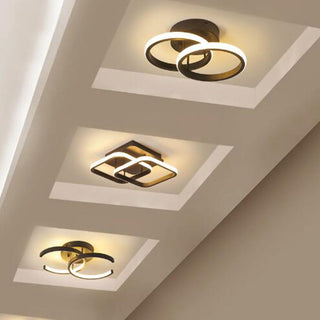 Vnitřní Stropní Svítidlo | LED Zakřivený Kovový Rám