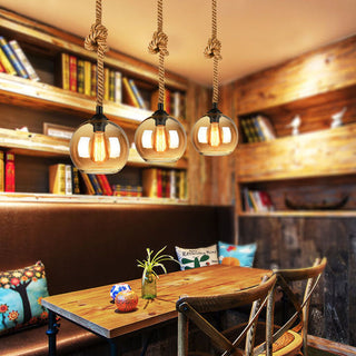 Vnitřní Dekorativní Závěsná Lampa | Retro Design s Lanem