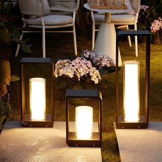 Venkovní Černá Moderní Zahradní Stojací Lampa | Dekorativní Solární LED Design