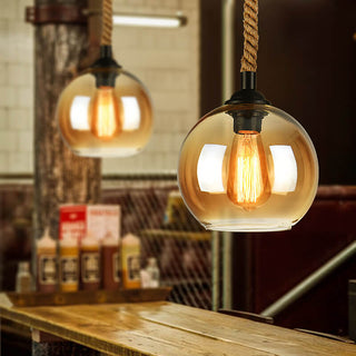 Vnitřní Dekorativní Závěsná Lampa | Retro Design s Lanem