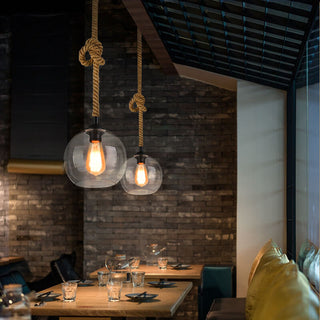 Vnitřní Dekorativní Závěsná Lampa | Retro Design s Lanem