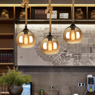 Vnitřní Dekorativní Závěsná Lampa | Retro Design s Lanem