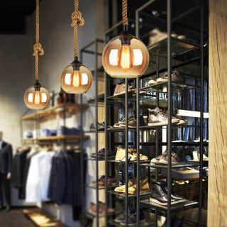 Vnitřní Dekorativní Závěsná Lampa | Retro Design s Lanem