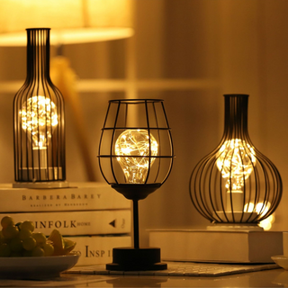 Vnitřní moderní stolní lampa | Černá Dekorativní bezdrátový LED design