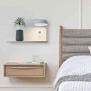 Vnitřní LED Nástěnné Svítidlo | Moderní Inteligentní Design s USB Policí