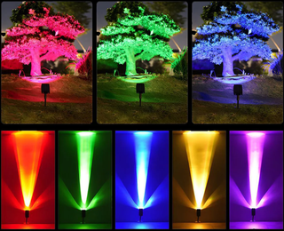 Venkovní solární reflektor LED | Nastavitelný paprsek