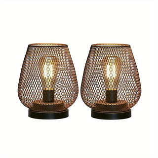 Vnitřní Moderní Stolní Lampa | Černá Kovový Klecový LED Design