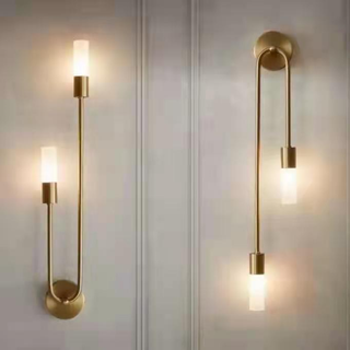 Vnitřní Nástěnné Svítidlo | Moderní Dvouzávěsný Zlato LED Design