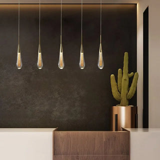 Vnitřní Moderní Závěsná Lampa | Zlato ve Tvaru Kapky LED Design