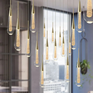 Vnitřní Moderní Závěsná Lampa | Zlato ve Tvaru Kapky LED Design