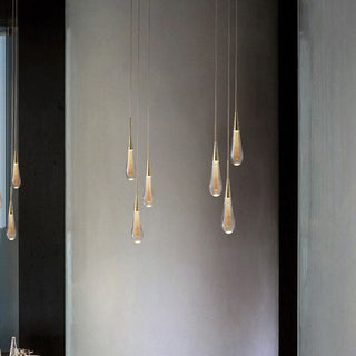 Vnitřní Moderní Závěsná Lampa | Zlato ve Tvaru Kapky LED Design