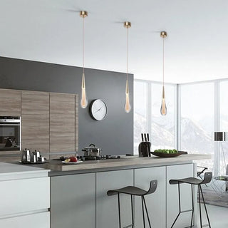 Vnitřní Moderní Závěsná Lampa | Zlato ve Tvaru Kapky LED Design