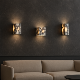 Vnitřní Nástěnné Svítidlo z Mramoru | Moderní Minimalistický led Design