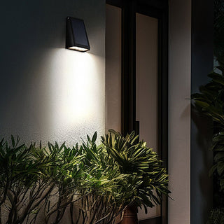 Venkovní Nástěnné Světlo | Solární LED Černá Lampa