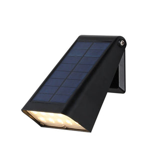 Venkovní Nástěnné Světlo | Solární LED Černá Lampa
