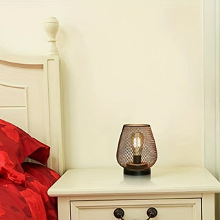 Vnitřní Moderní Stolní Lampa | Černá Kovový Klecový LED Design