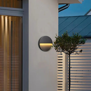 Venkovní Moderní Nástěnné Svítidlo | Kulatý LED Černá Design