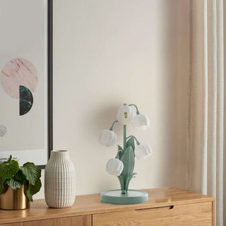 Vnitřní Dekorativní Stolní Lampa | Zelená Design Zvonkové Orchideje