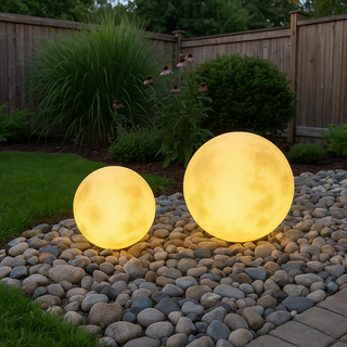 Venkovní Zahradní Světla ve Tvaru Měsíce | LED Dekorativní Lampy