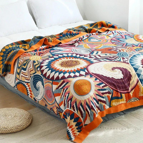 Couverture colorée moderne pour la chambre