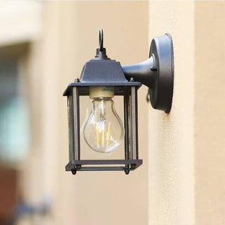 Venkovní Nástěnné Svítidlo | Retro Lucernový Černá LED Design