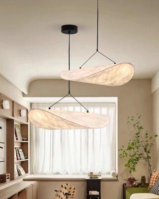 Vnitřní Japonský Závěsná Lampa | Moderní Listový Bílá Návrh E27
