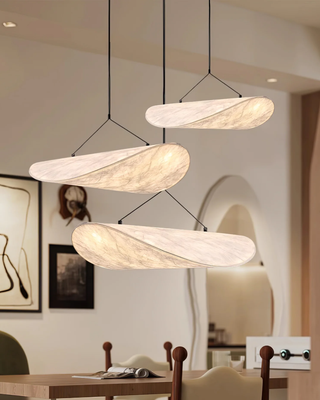 Vnitřní Japonský Závěsná Lampa | Moderní Listový Bílá Návrh E27
