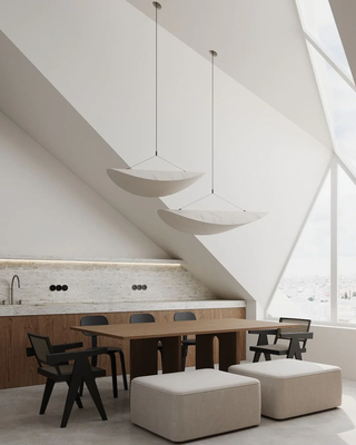 Vnitřní Japonský Závěsná Lampa | Moderní Listový Bílá Návrh E27