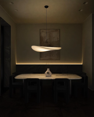 Vnitřní Japonský Závěsná Lampa | Moderní Listový Bílá Návrh E27