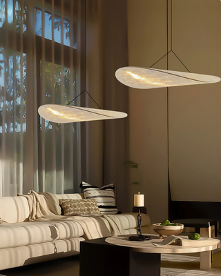 Vnitřní Japonský Závěsná Lampa | Moderní Listový Bílá Návrh E27