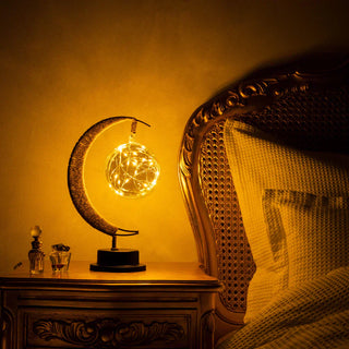 Vnitřní dekorativní stolní lampa | LED Měsíční koule