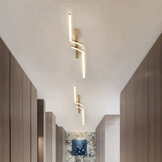 Vnitřní Stropní Svítidlo | Moderní Zlato Lineární LED Design