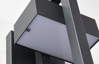 Venkovní Nástěnné Svítidlo | Černá Moderní Geometrický LED Rám