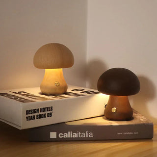 Vnitřní LED Stolní Lampa | Dekorativní Houbový Design