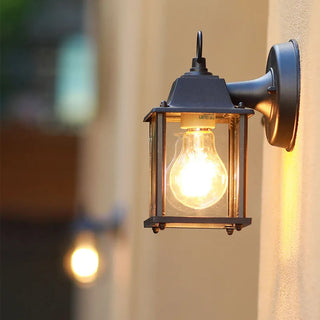 Venkovní Nástěnné Svítidlo | Retro Lucernový Černá LED Design