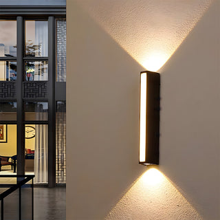 Venkovní Nástěnné Svítidlo | LED Up & Down Černá Lampa
