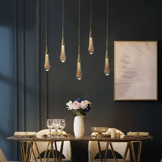 Vnitřní Moderní Závěsná Lampa | Zlato ve Tvaru Kapky LED Design