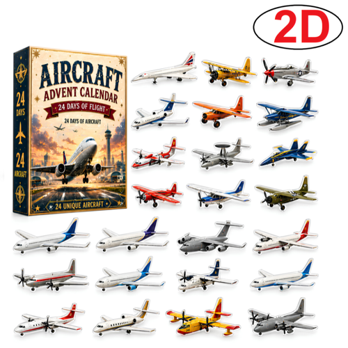 Advent calendar with 24 airplane models for kids