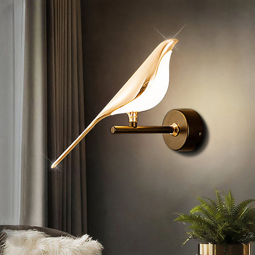 Wall sconce for indoor use, modern decorative bird design