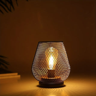 Vnitřní Moderní Stolní Lampa | Černá Kovový Klecový LED Design