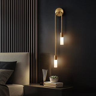 Vnitřní Nástěnné Svítidlo | Moderní Dvouzávěsný Zlato LED Design