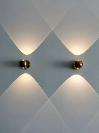 Vnitřní Moderní Nástěnná Lampa | Mosazný Kulatý LED Návrh