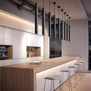 Vnitřní Závěsné Svítidlo | Dlouhý Válcový Návrh Minimalistickému LED Designu