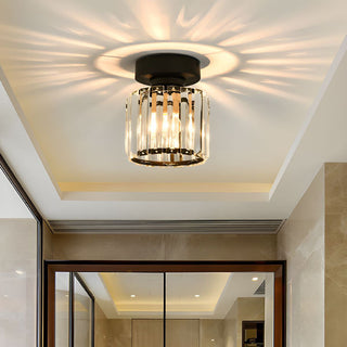 Krystalové Černé Stropní Svítidlo | Moderní Lampa E27