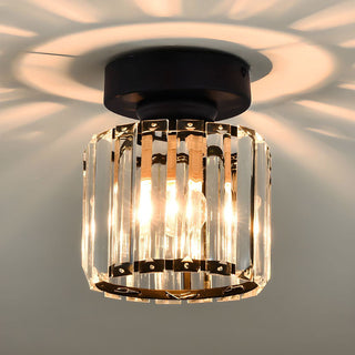 Krystalové Černé Stropní Svítidlo | Moderní Lampa E27