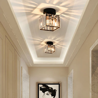 Krystalové Černé Stropní Svítidlo | Moderní Lampa E27