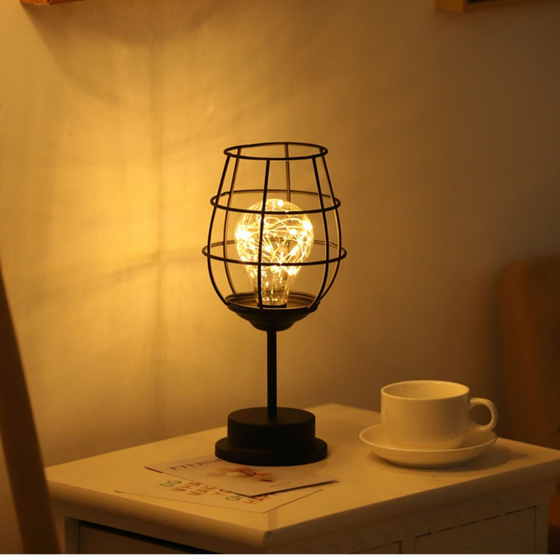 Stolní lampa LED bezdrátová s vinným motivem