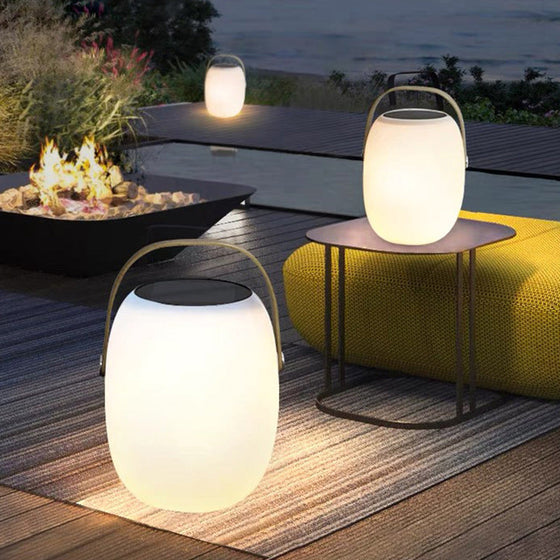 Outdoor solar lamp, portable floor lamp with LED and 16 colours