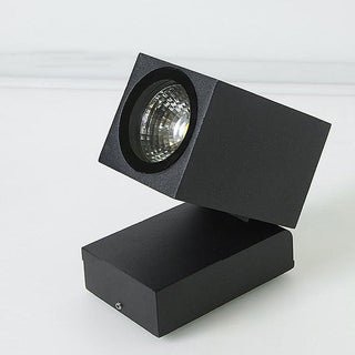 Zewnętrzna nowoczesna lampa ścienna | Czarny regulowany reflektor LED