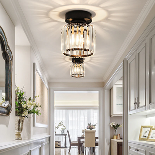 Krystalové Černé Stropní Svítidlo | Moderní Lampa E27